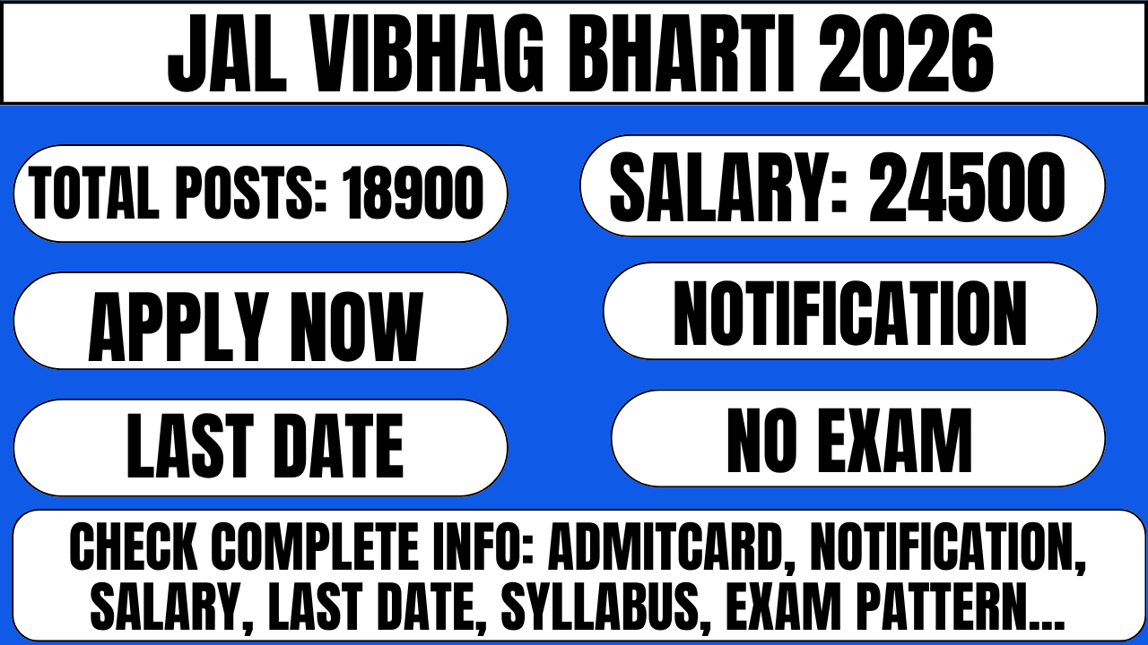 Jal vibhag bharti 2026
