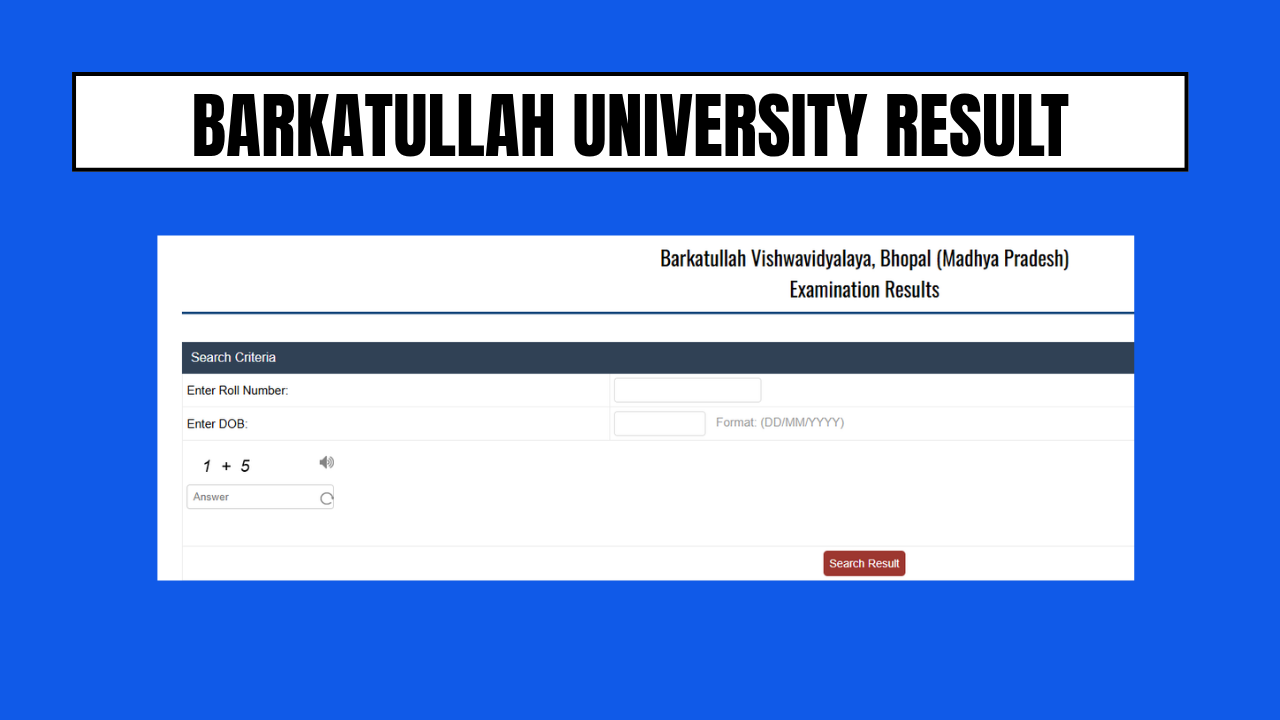 barkatullah university result