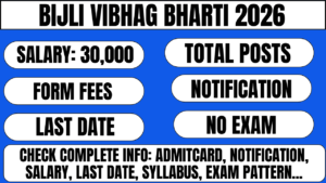 Bijli Vibhag Bharti 2026
