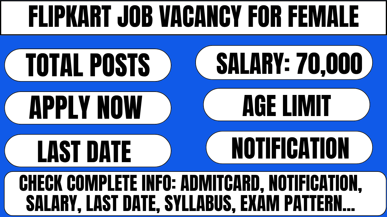 flipkart job vacancy for female