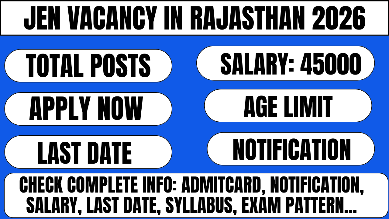 jen vacancy in rajasthan 2026