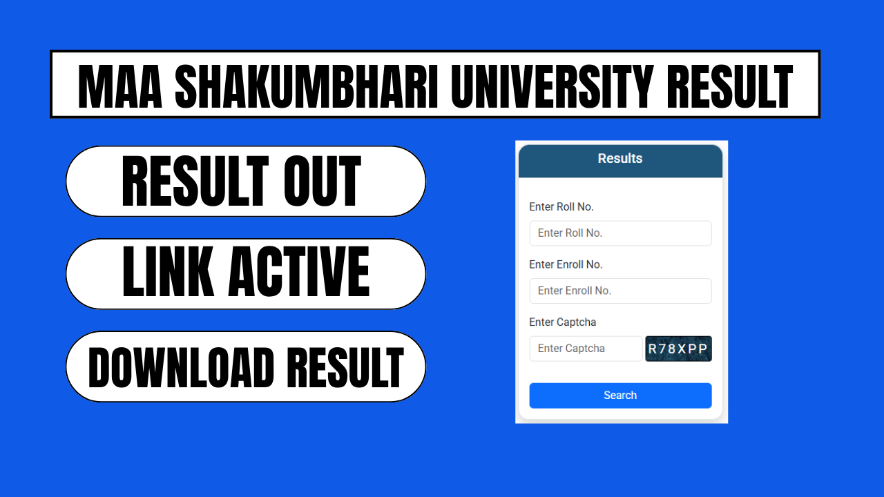 maa shakumbhari university result