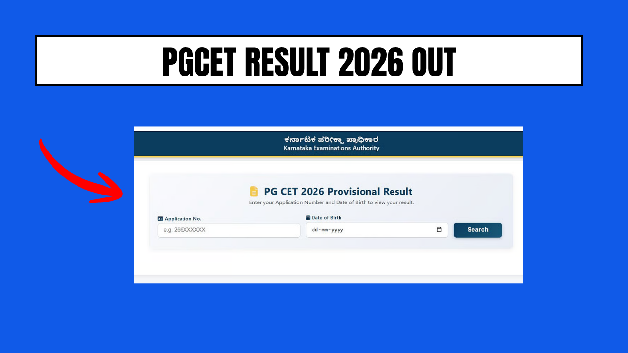 pgcet result 2026 out