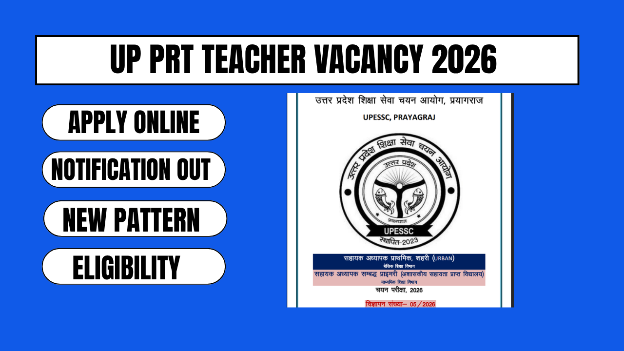 UP PRT Teacher Vacancy 2026